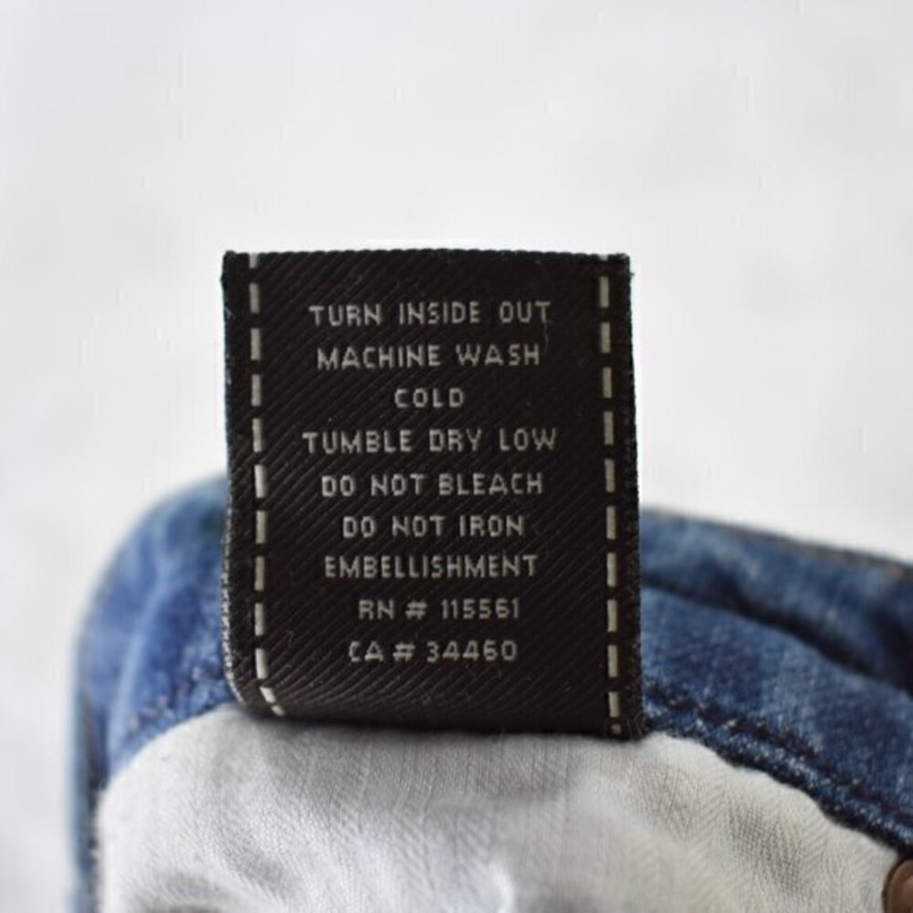 7 For All Mankind Kale Blue Jeans size 27 Gently Used Condition has some flaws - Picture 5 of 5